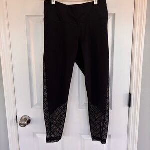 Victoria's Secret Black Leggings with Mesh Detail